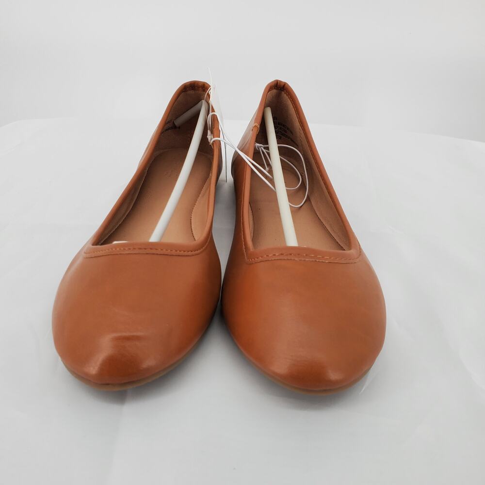 Universal Thread Women's Size 6.5 Wide Ballet Flats Everly‎ Cognac New